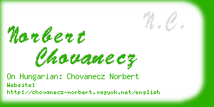norbert chovanecz business card